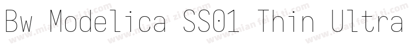 Bw Modelica SS01 Thin Ultra Condens字体转换